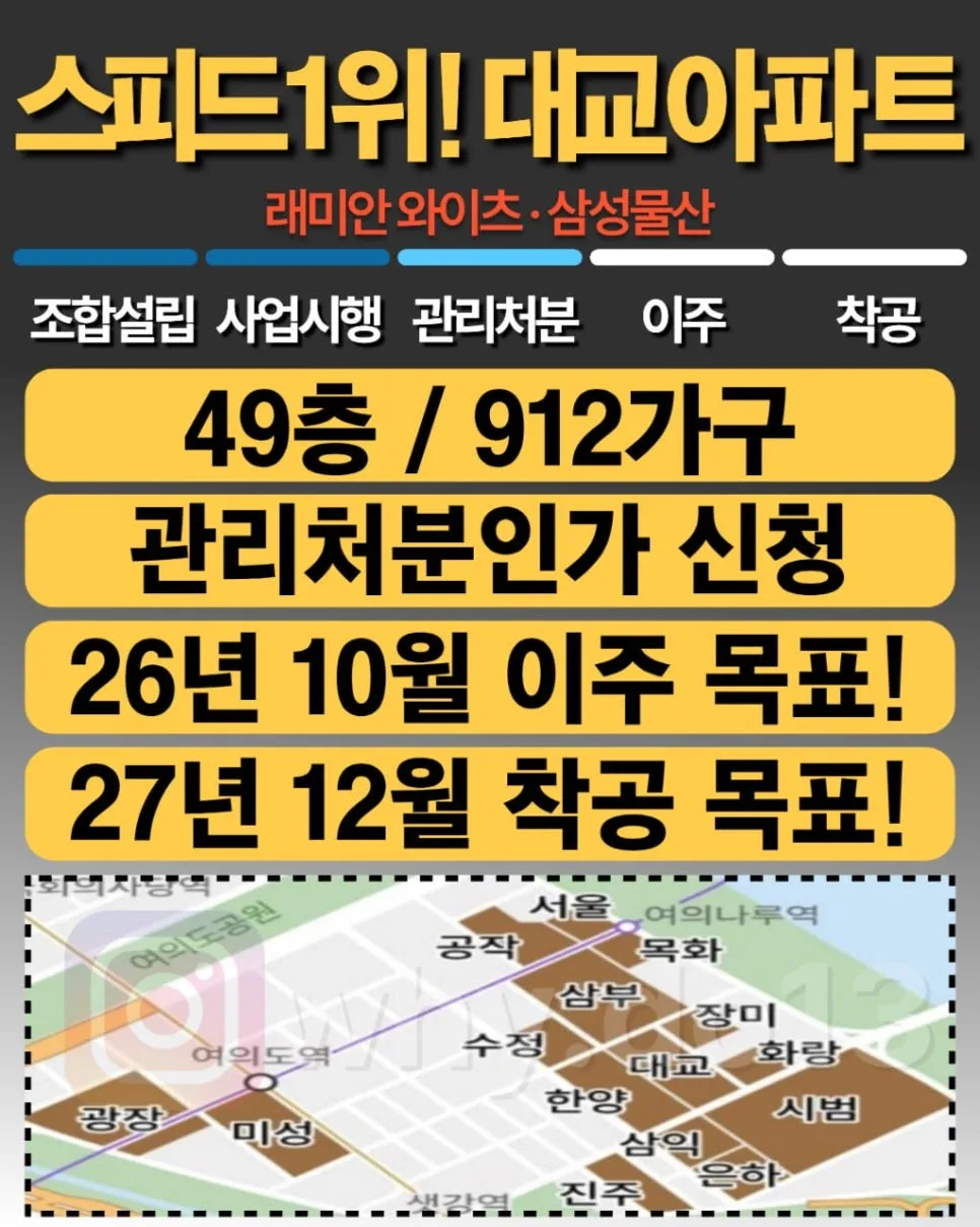 여의도 재건축 선두 주자는? 대교·한양·공작 아파트 비교 2026 2
