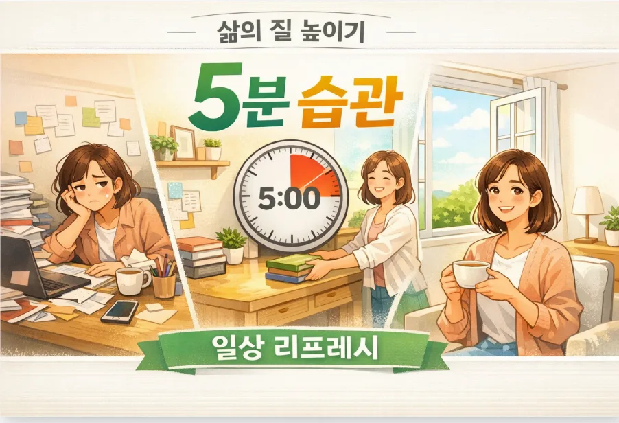 삶의 질 높이는 습관 2026: 5분 여유와 비움의 즐거움 — 일상·에세이 — i0865