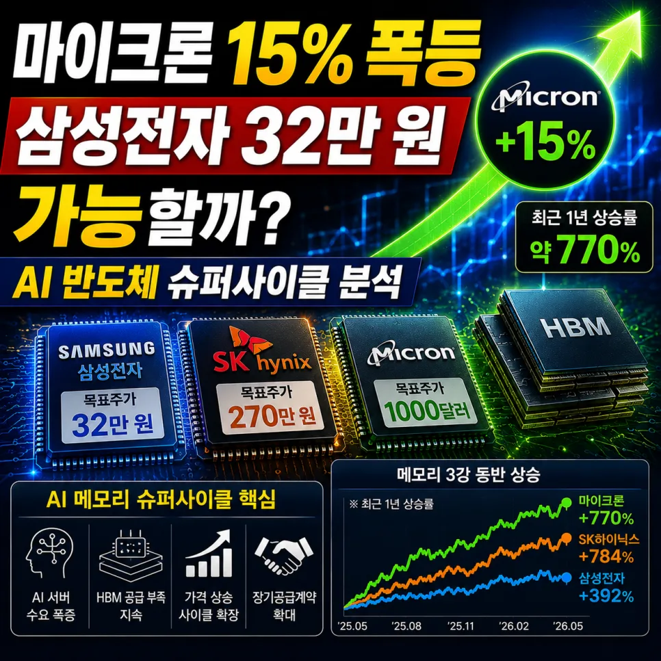 AI 반도체 슈퍼사이클 2026: 삼성전자 목표가 32만 원 가능할까?