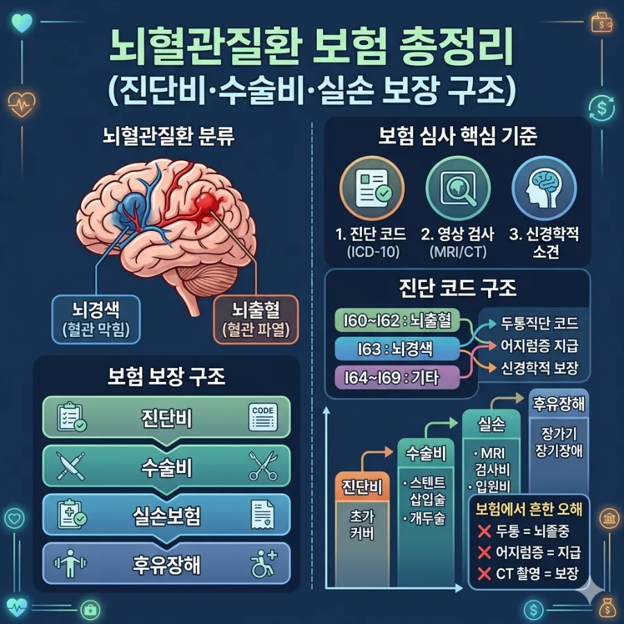 뇌혈관질환 보험 2026년 핵심 보장 분석: 진단비, 수술비, 실손 비교 — 건강·의학 — ban50007