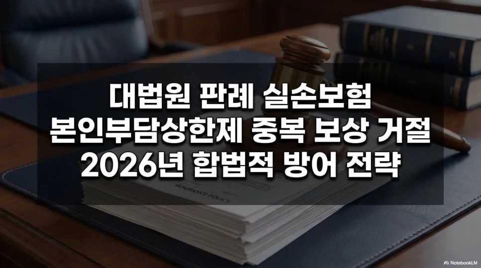 실손보험 본인부담상한제 중복 보상 거절, 1세대 가입자 방어 전략 2026