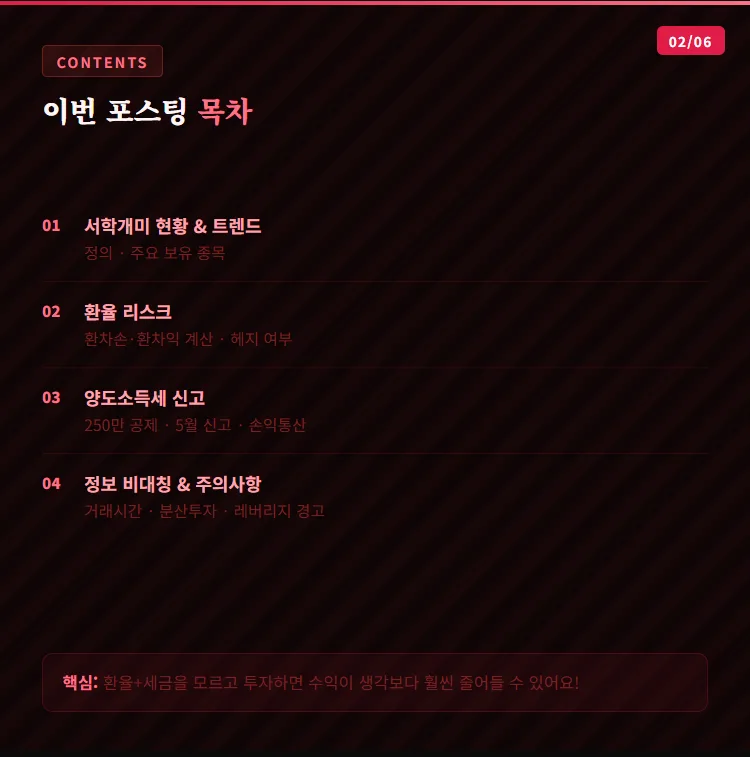 서학개미 필수 가이드 2026: 해외주식 투자 주의사항 총정리 2