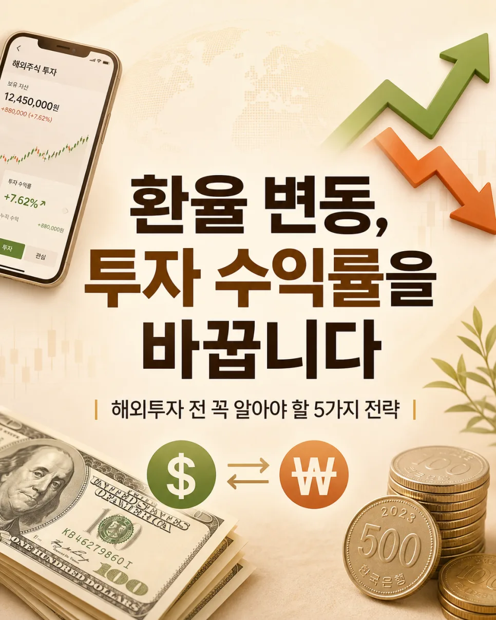 환율 변동 투자 2026: 모르면 손해 보는 5가지 실전 전략