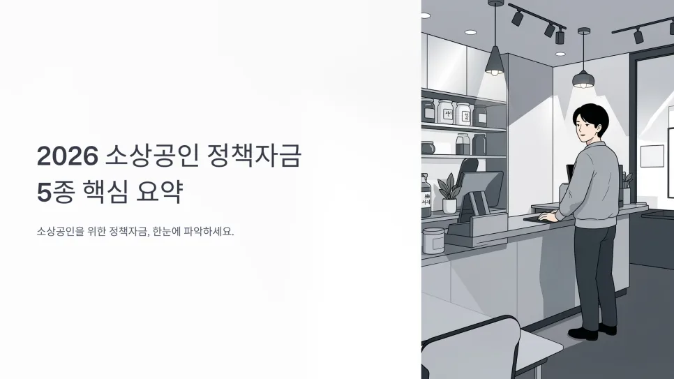 2026 소상공인 정책자금 5종, 최대 2억 조건·금리 비교 총정리 2