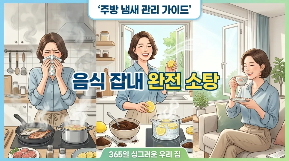 집안 음식 냄새 제거 꿀팁 5가지 2026년 총정리 — 한식 레시피 — i0865