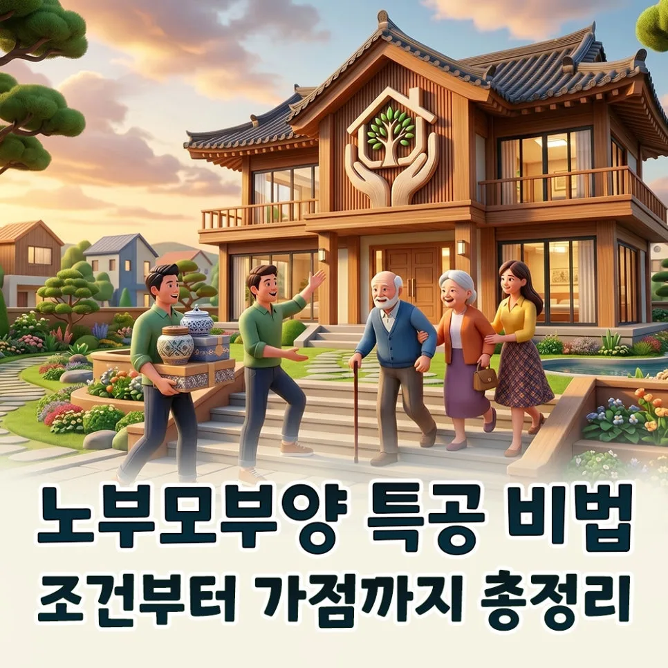 노부모부양 특별공급 조건 및 가점 완벽 분석 2026