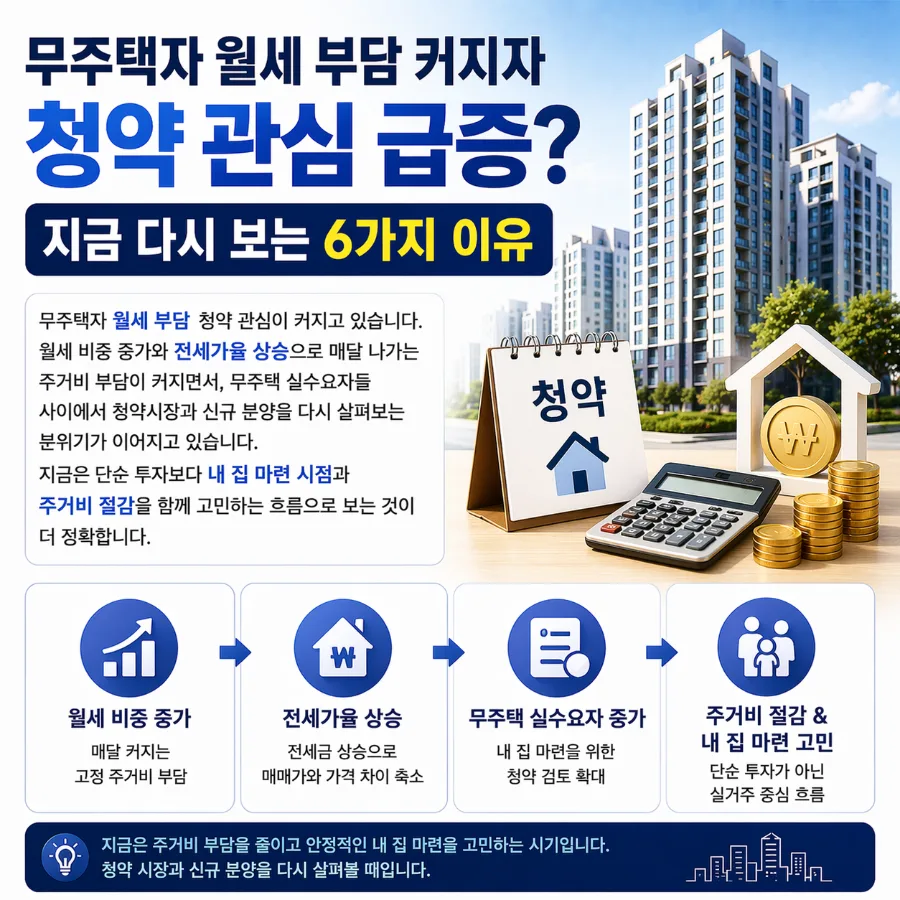2026년 무주택자 월세 부담 줄이는 청약 전략 2