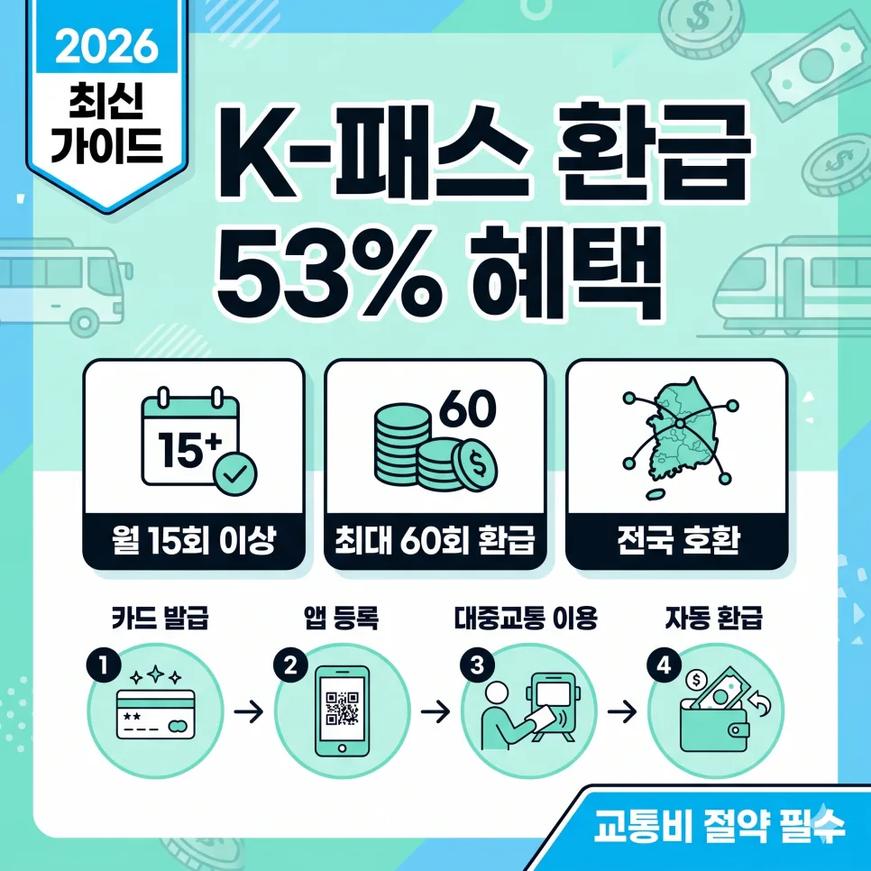 K-패스 2026년 53% 환급, 신청부터 혜택까지 총정리 — 비즈니스·경제 — 78_77_59