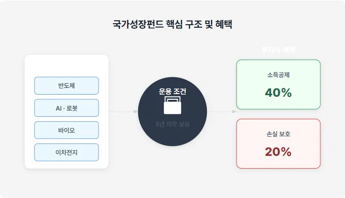 국민성장펀드 2026: 40% 소득공제, 20% 손실 보전 조건 총정리
