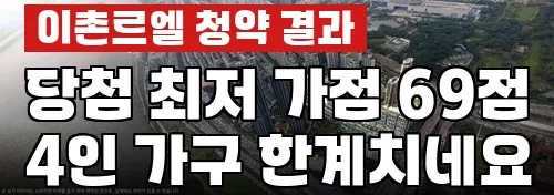 서울 청약 가점 70점 시대? 이촌르엘 결과 분석 2026