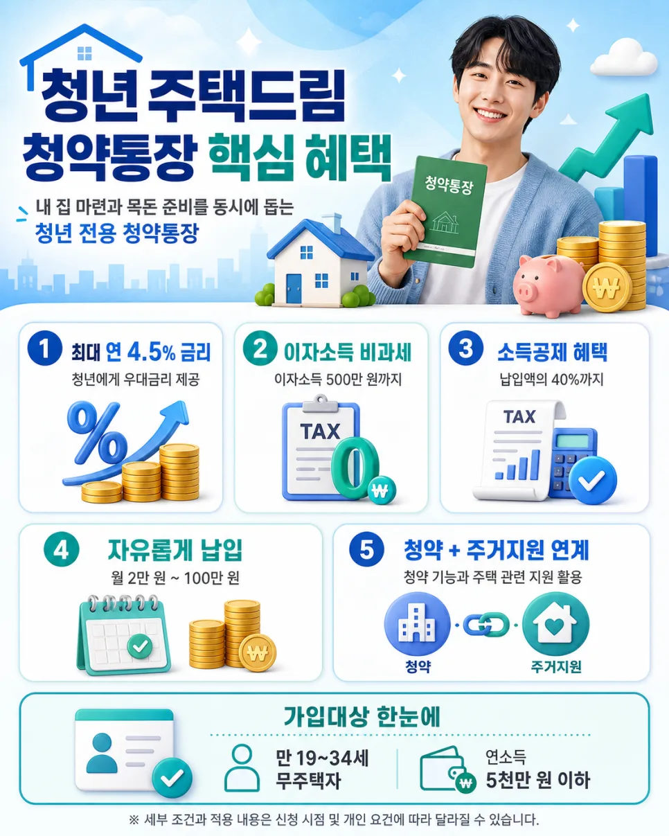 청년 주택드림 청약통장 2026: 가입 조건, 금리, 혜택 완벽 분석 2