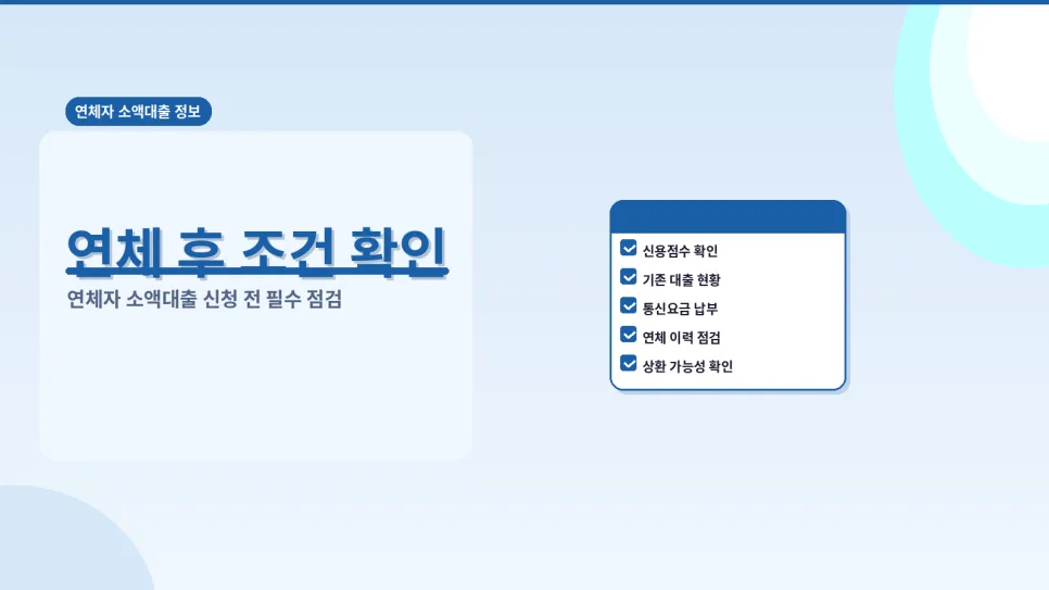 연체자 소액대출 조건 2026: 신용점수 확인부터 상환 계획까지 — 비즈니스·경제 — wvq24978