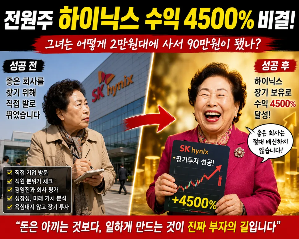 전원주 SK하이닉스 투자 비결 2026: 4500% 수익률의 진실 — 비즈니스·경제 — seagull6491