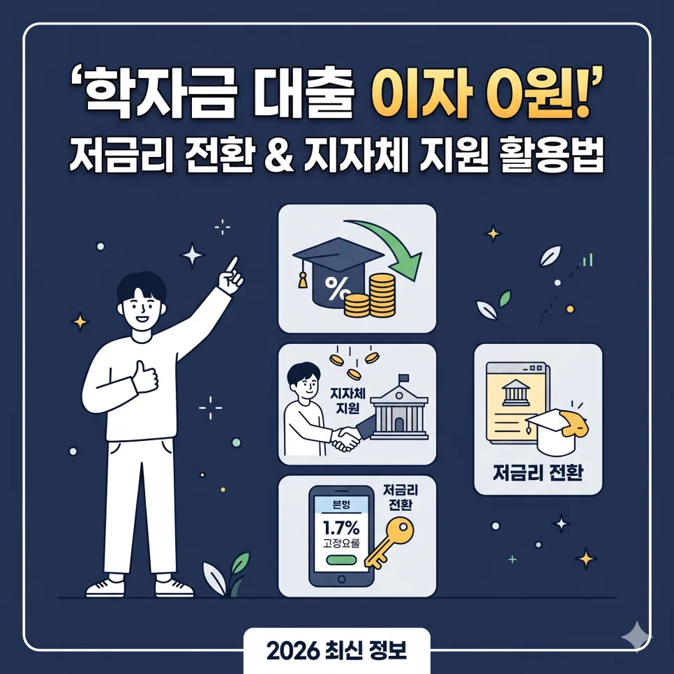 학자금 대출 이자 줄이는 법 2026: 전환대출부터 지자체 지원까지