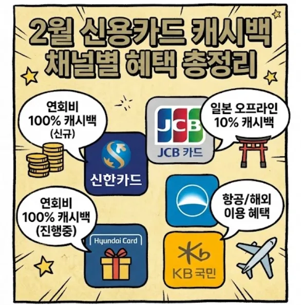 2026년 2월 신용카드 캐시백, 최대 26만원 받는 법 총정리