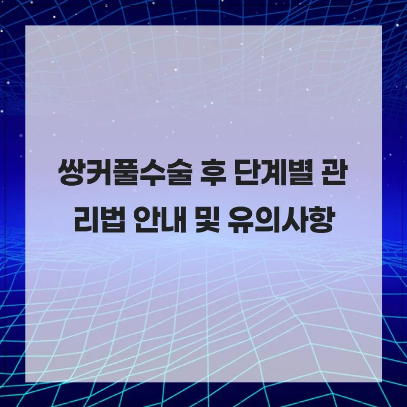 쌍꺼풀 수술 후 회복 가이드 2026: 단계별 관리와 주의사항 총정리 — 건강·의학 — her8196