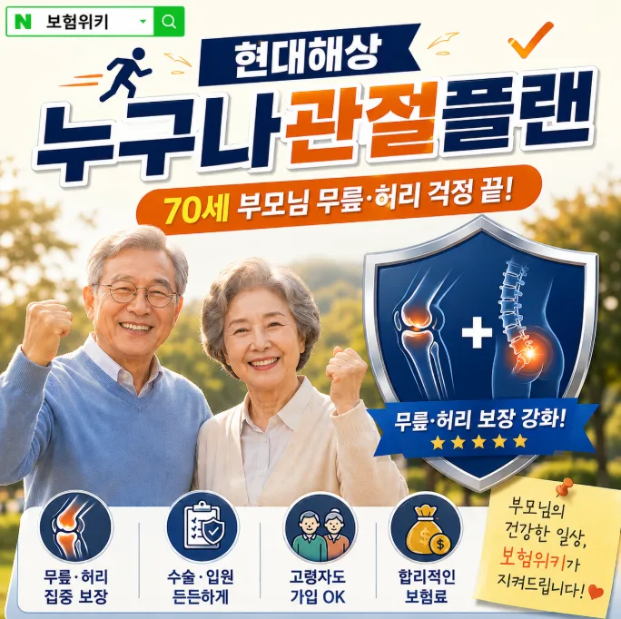 유병자 관절보험 2026년 가입 전략: 현대해상 플랜 비교