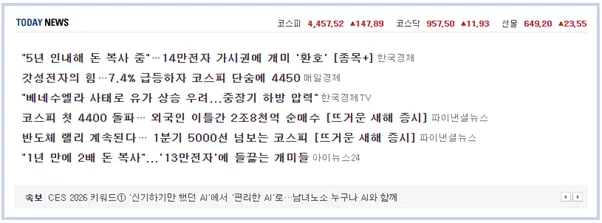 2026년 1월 5일 주식 시장, AI 반도체·방산·로봇 급등 이유는? 2