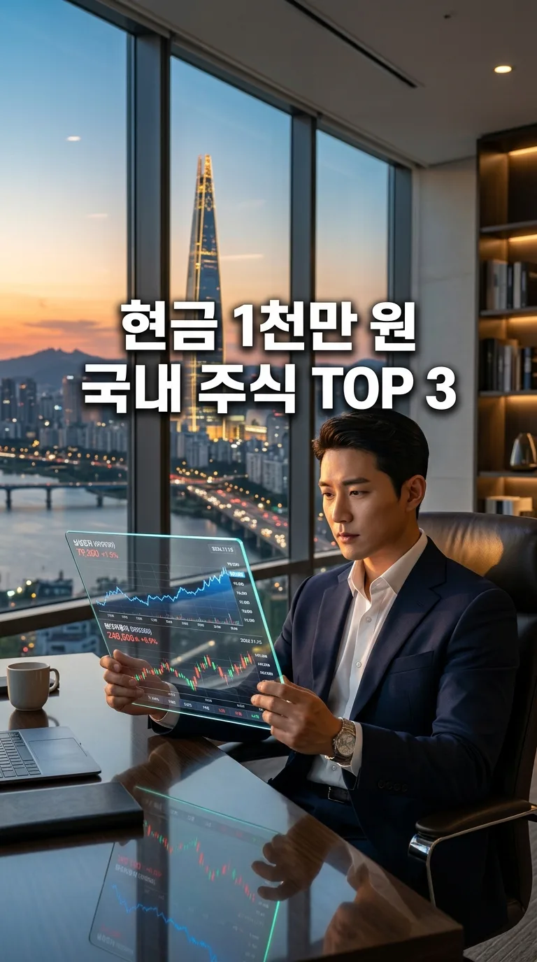 1천만 원 투자, 2026년 꼭 담아야 할 국내 우량주 3가지 2