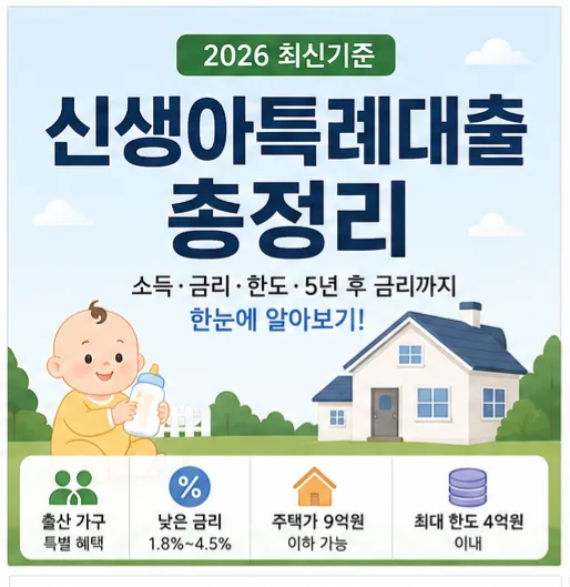 2026 신생아특례대출, 5년 후 금리 전환까지 완벽 분석 — 비즈니스·경제 — weoh0721