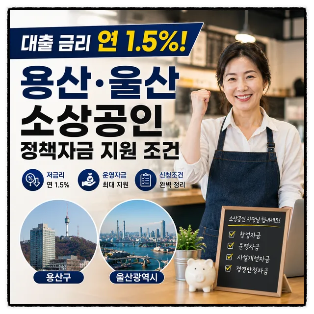소상공인 정책자금 2026: 용산·울산 초저금리 대출 조건 비교 — 비즈니스·경제 — speciallyforyou