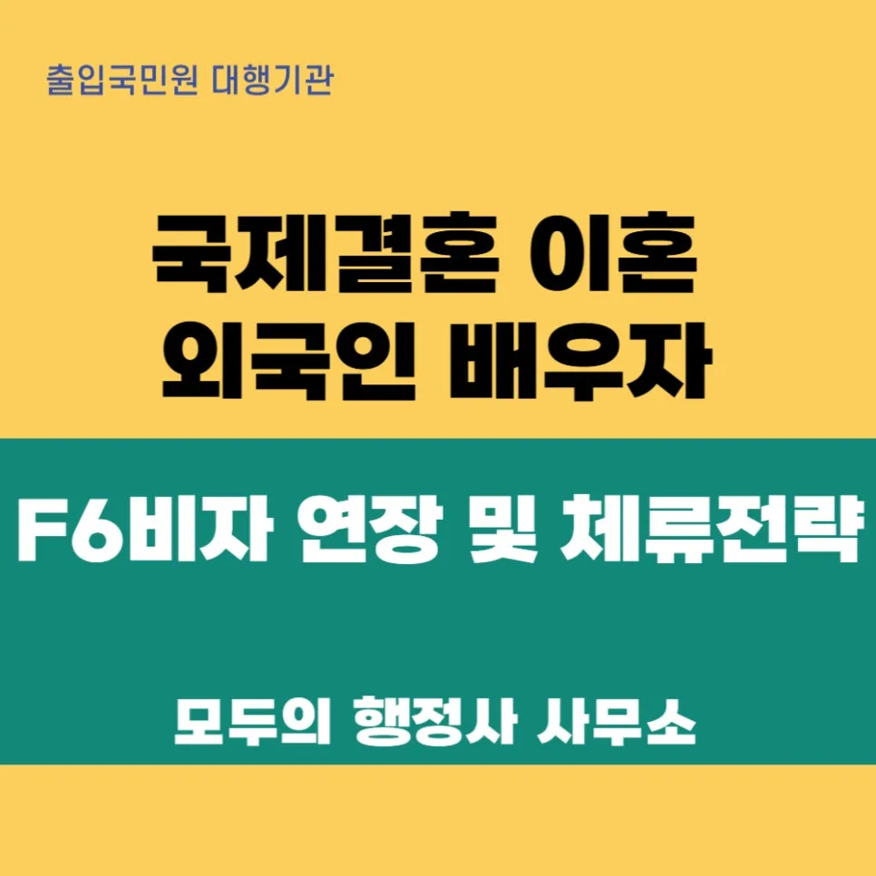 국제결혼 이혼 후 F-6 비자 연장 전략 2026: 실제 사례 기반 — 사회·시사 — mecader3