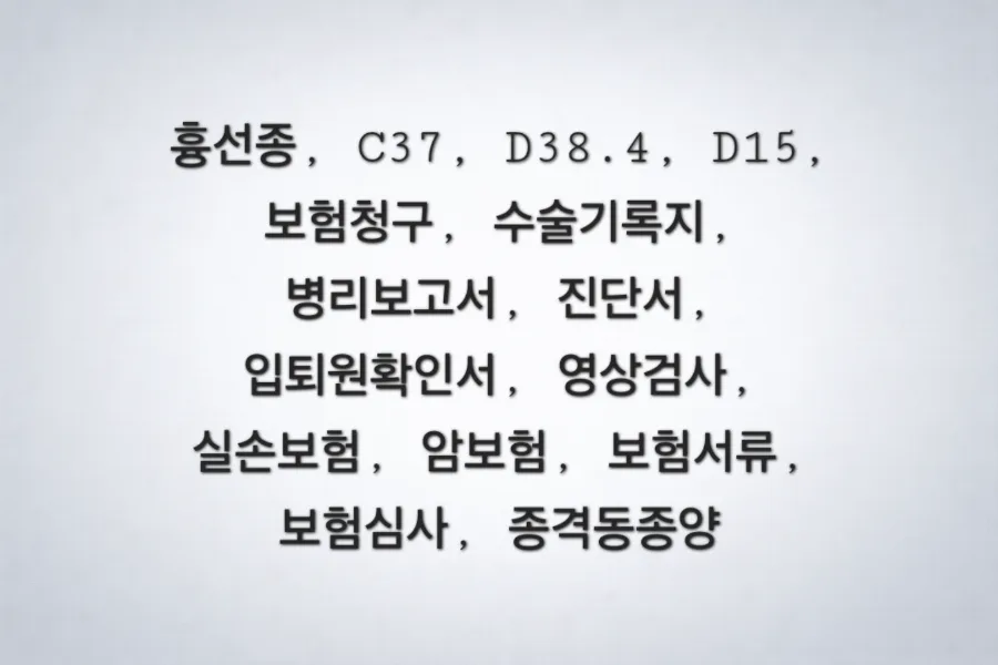 흉선종 보험금 청구 서류 완벽 가이드 2026: 인정 범위 높이는 법