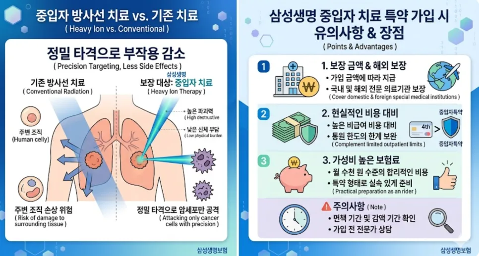 삼성생명 중입자 치료 특약 2026: 암 치료비 부담 줄이는 법 2