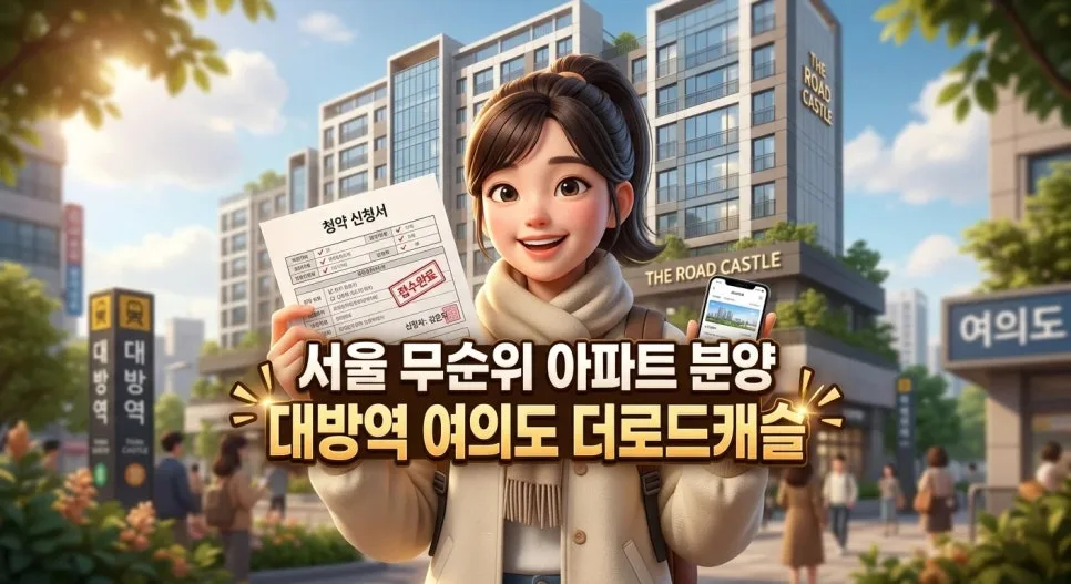 서울 무순위 청약 2026: 대방역 로드캐슬 6세대 잔여분 완벽 분석