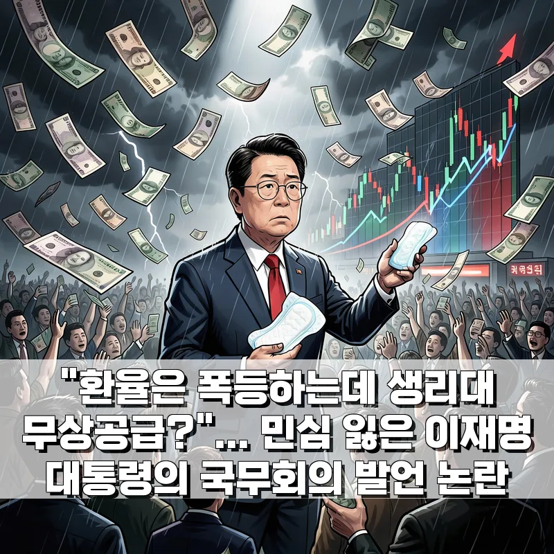 2026년 생리대 무상 공급 논란: 환율 폭등 속 정책 우선순위는? — 사회·시사 — by 루피포차코