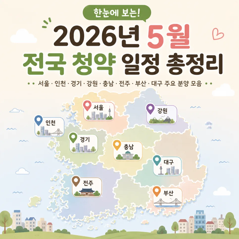 2026년 5월 전국 아파트 청약 일정 및 분양 정보 총정리 — 일상·에세이 — hihinini_