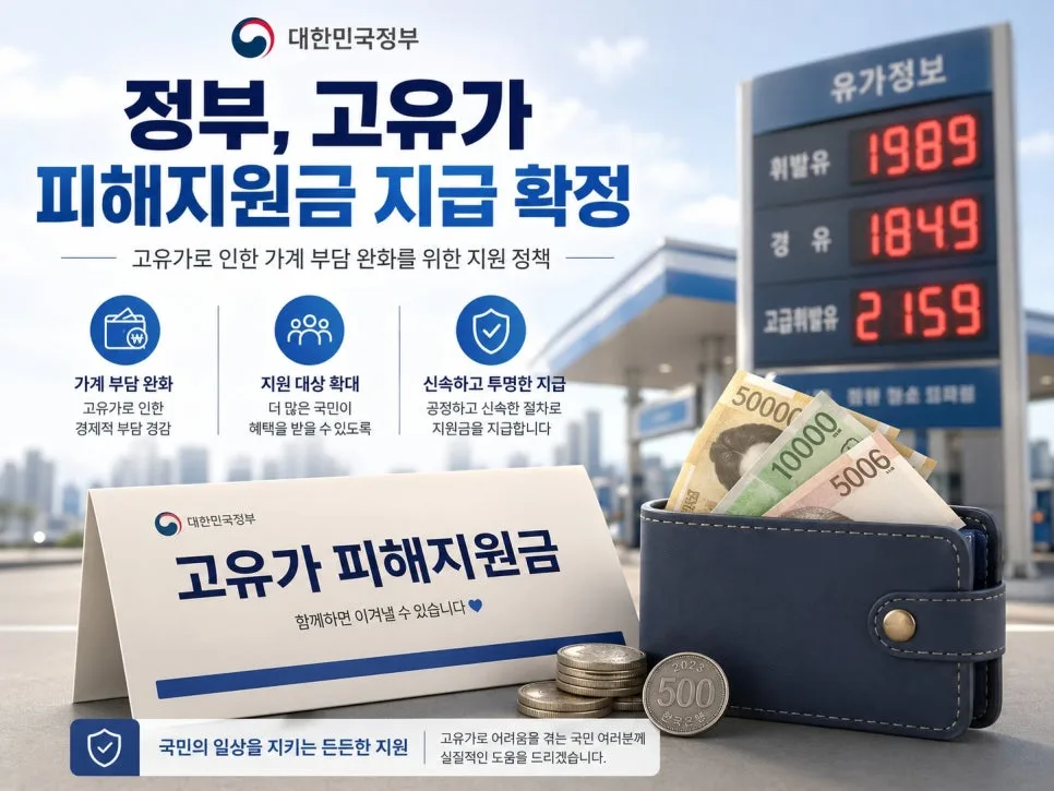 고유가 피해 지원금 2026: 신청 자격 및 방법 총정리 2