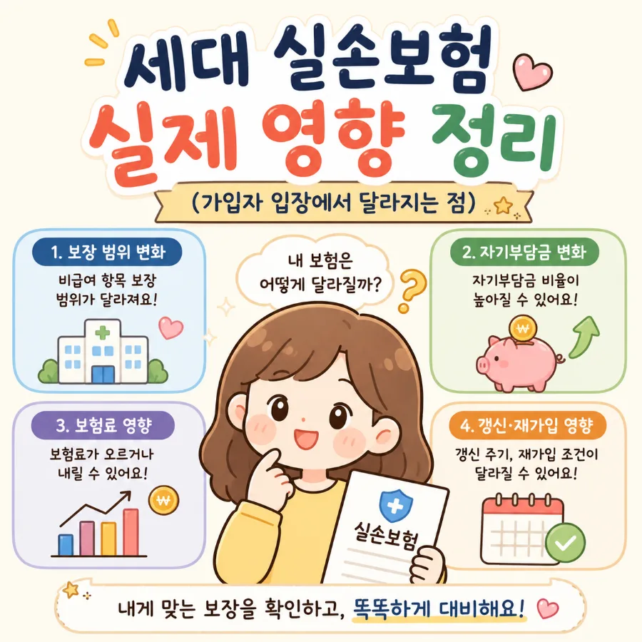 5세대 실손보험, 개인별 체감 변화와 보험료 영향 2026년 전망
