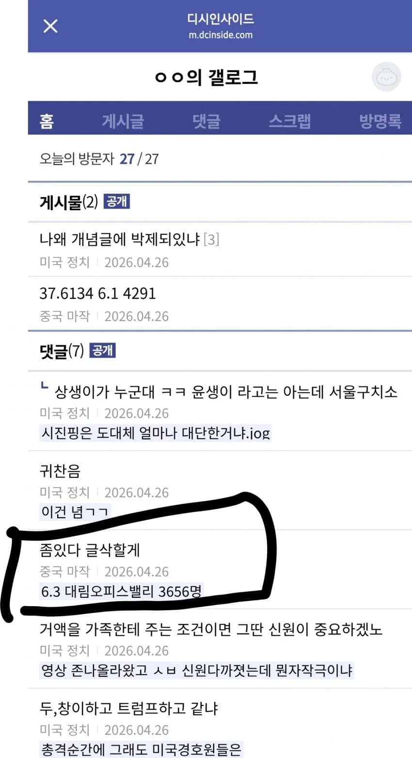6월 3일 선거 관련 이슈, 디시인사이드 미정갤 분석 2026 3