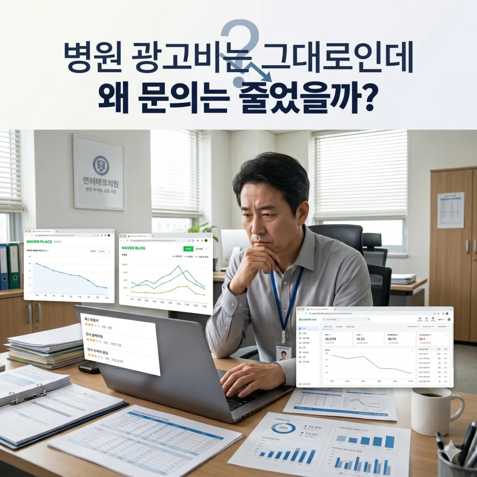 병원 마케팅 문의 급감 원인 2026: 광고비는 그대로인데 왜? (실제 경험 정리) — 건강·의학 — jimiboys