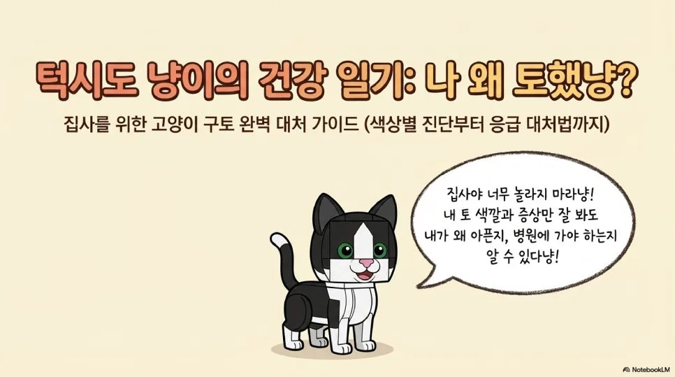 고양이 구토 색깔별 원인과 대처법 2026년 총정리