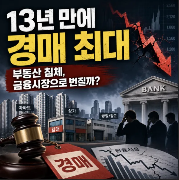부동산 경매 13년 만에 최대, 금융시장 리스크 2026년 전망