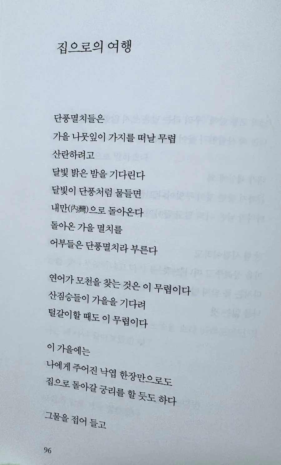 천양희 시 '집으로의 여행' 의미와 해석 2026년 총정리 3