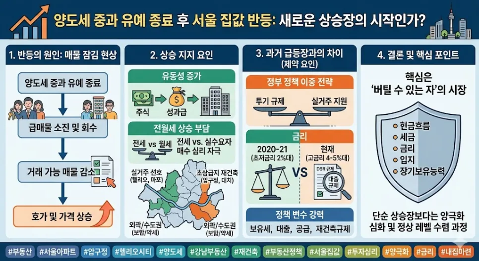 서울 집값 반등? 양도세 중과 종료 후 시장 전망 2026