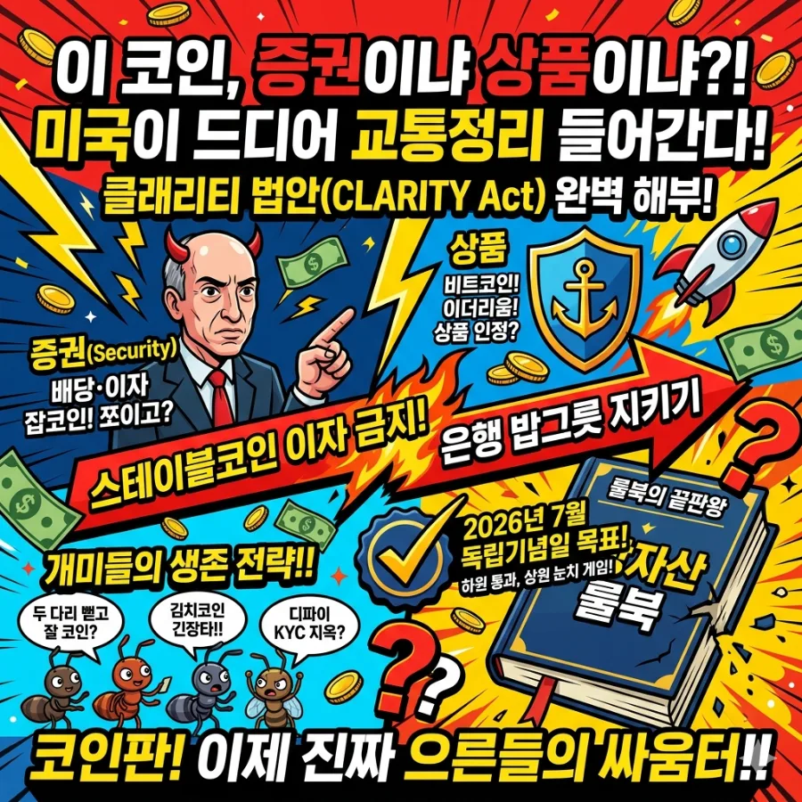 클래리티 법안이란? 2026년 코인 시장 판도 바꿀 핵심 정리