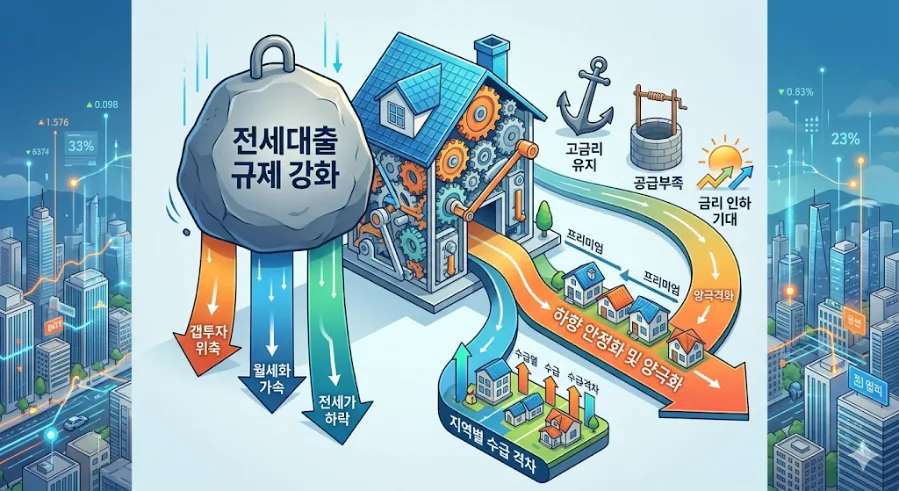전세대출 규제 2026년 전망: 갭투자 막히고 월세화 가속?