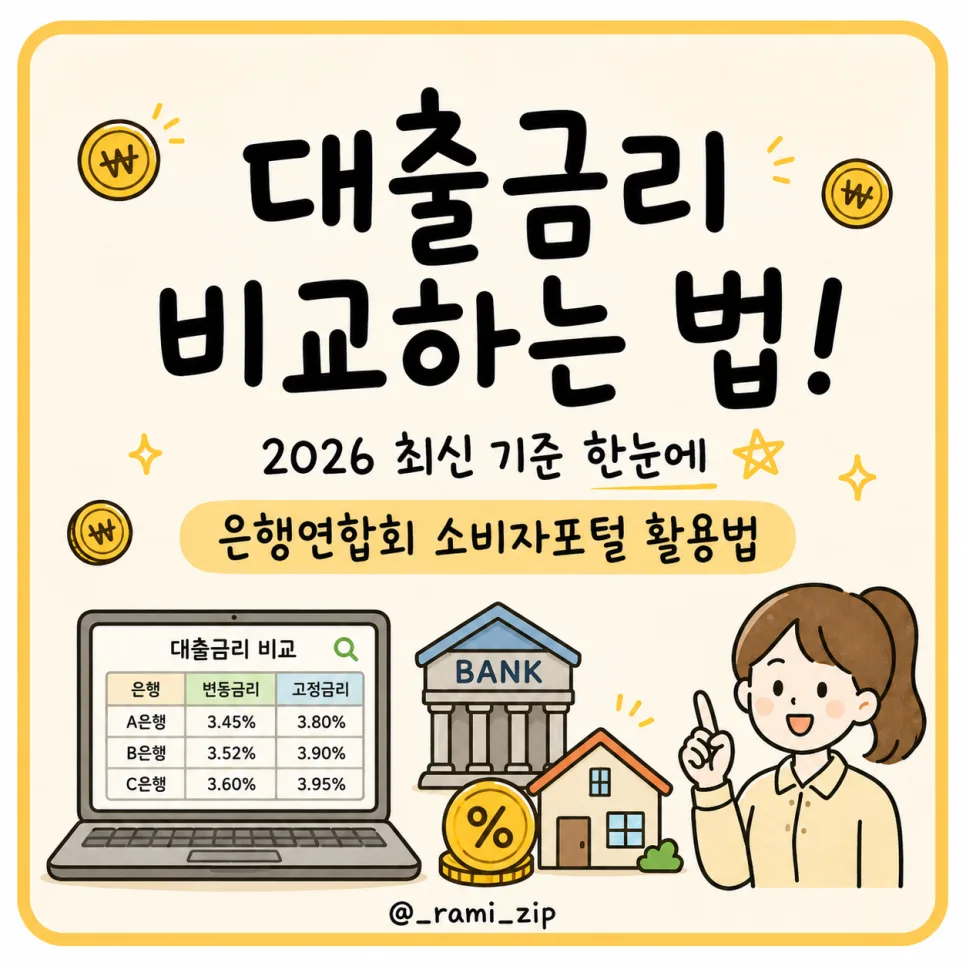 주택담보대출 금리 비교 2026: 주거래은행만 가면 손해 보는 이유