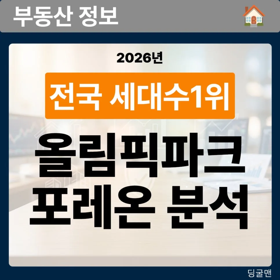올림픽파크 포레온 1만 2천 세대 분석 2026: 시세, 장단점 총정리