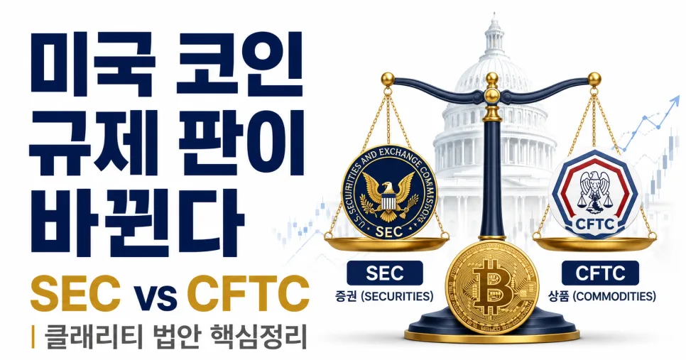 미국 암호화폐 규제 2026: SEC vs CFTC 차이점 총정리 — 비즈니스·경제 — sihwang_daily