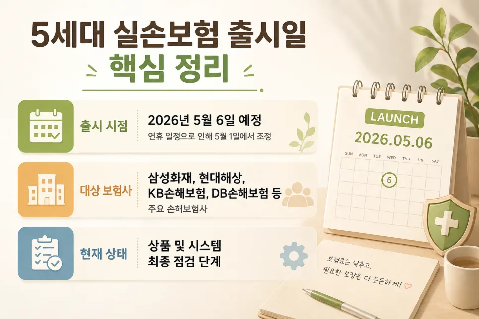 5세대 실손보험 2026년 5월 6일 출시: 보험료 인하와 비급여 변화 총정리 2