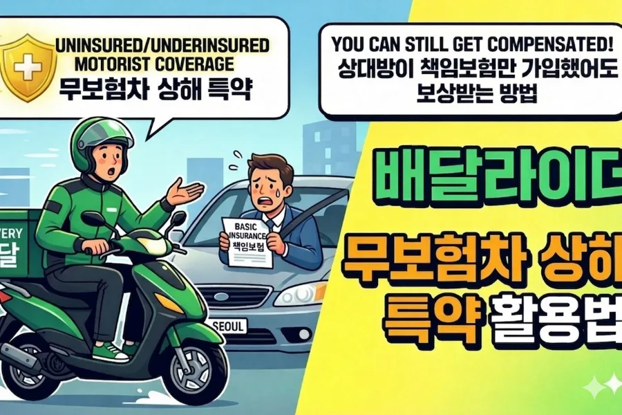 배달 라이더 사고, 책임보험만 있어도 보상받는 법 (2026년 무보험차 상해 특약) — 비즈니스·경제 — sangju0610