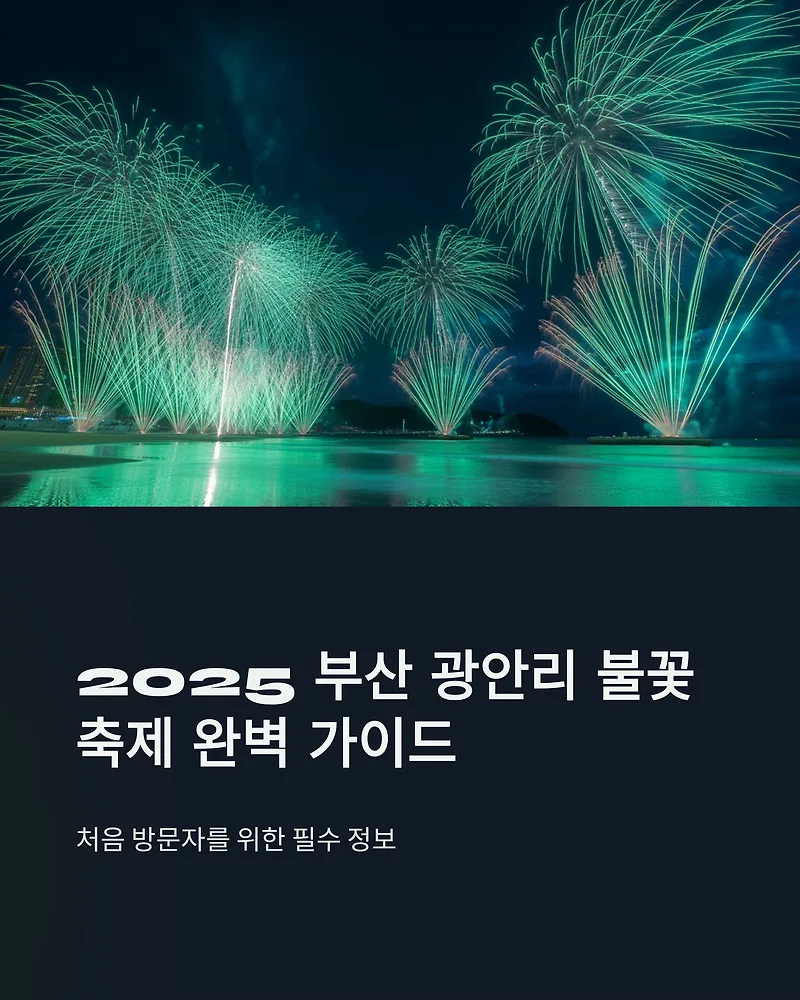 2025 광안리 불꽃축제: 교통·안전 완벽 대비 가이드 — 일상·에세이 — by 생활정보 부자공부