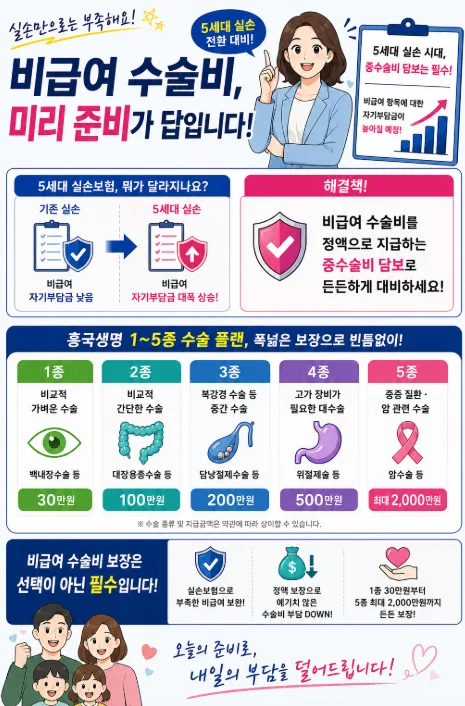 흥국생명 종수술비 2026: 80세까지 한도 축소 없는 가성비 플랜 완벽 분석 2