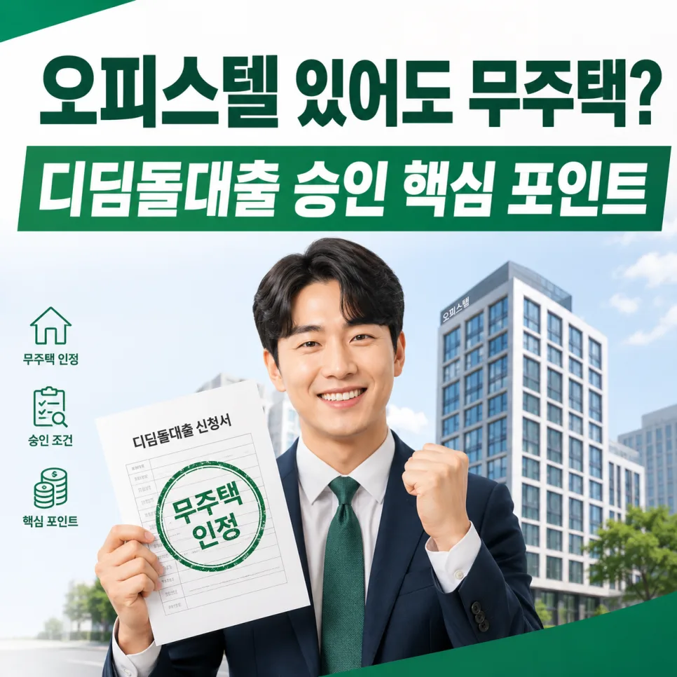 오피스텔 보유해도 디딤돌대출 무주택 인정받는 법 (2026년 기준)