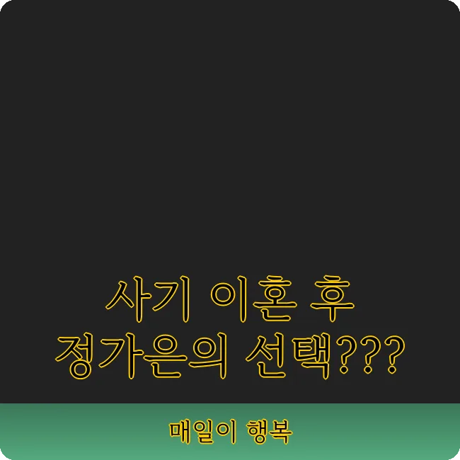 정가은 132억 사기 이혼 후 근황: 재혼 가능성은? 2026 — 스타·아이돌 — ccmsound